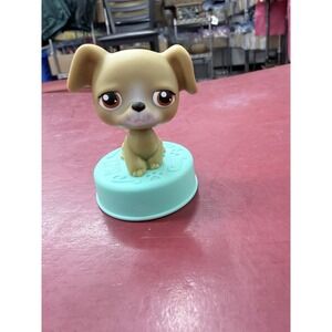 Littlest Pet Shop LPS Brown Puppy Dog With Brown Eyes